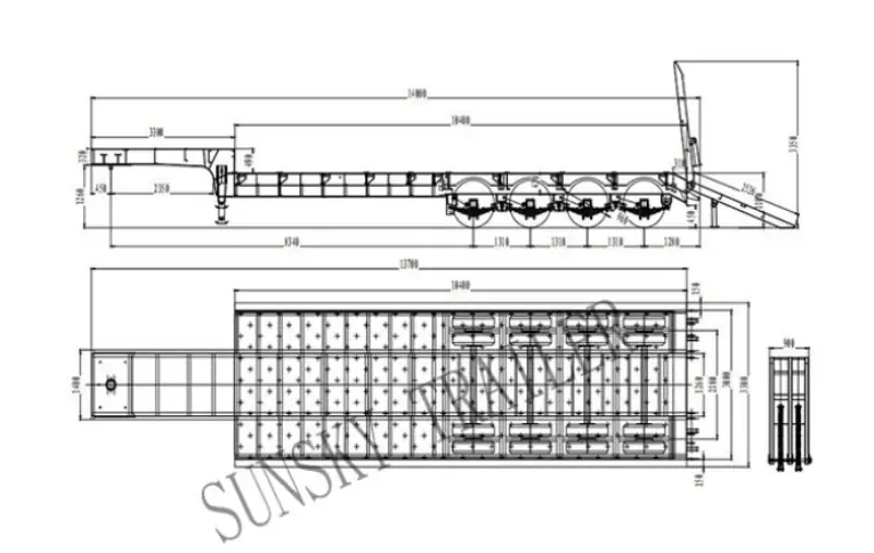 14-meters-4-axle-low-bed-trailer-drawing