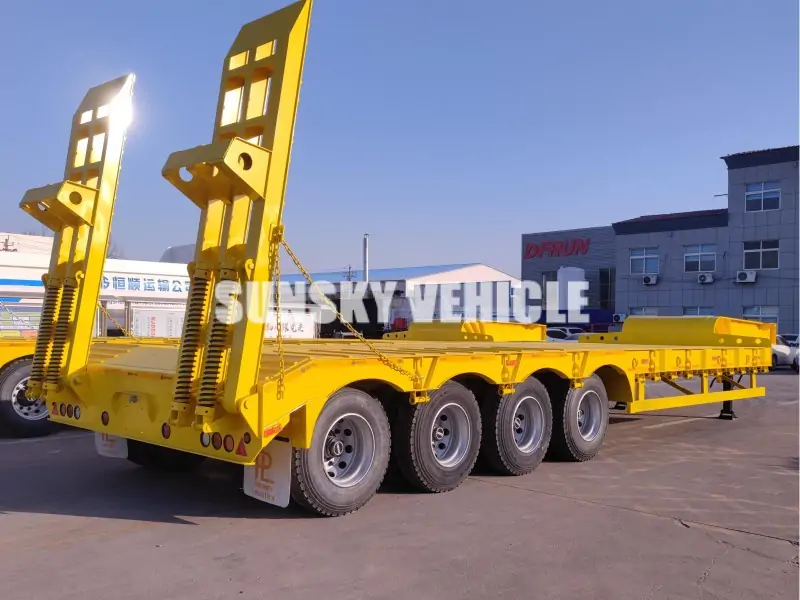 4 axles low bed trailer