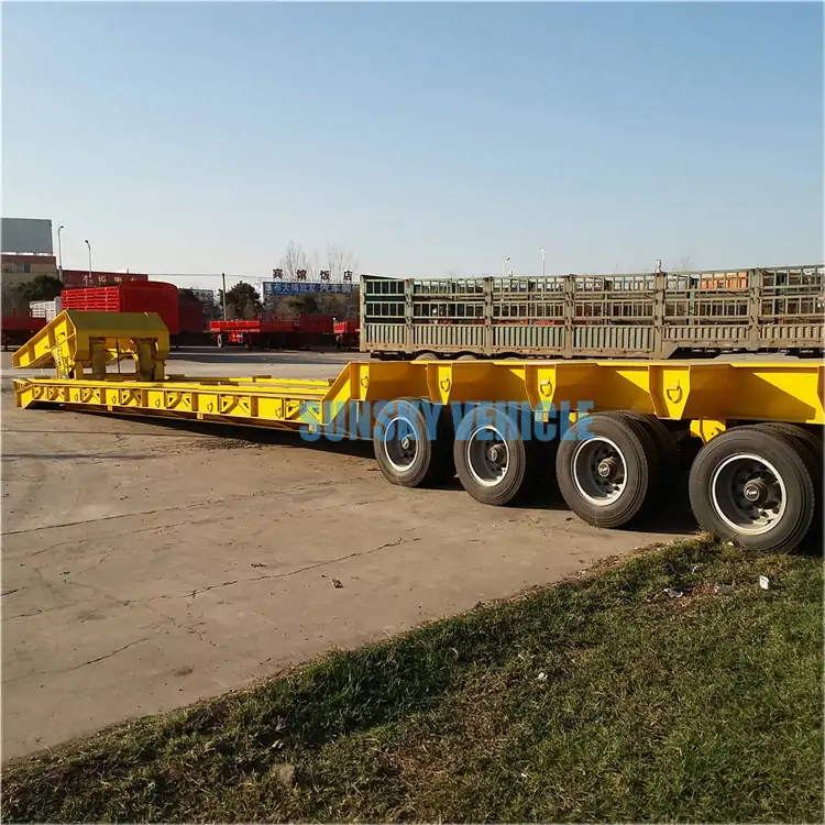 Concave beam low bed trailer