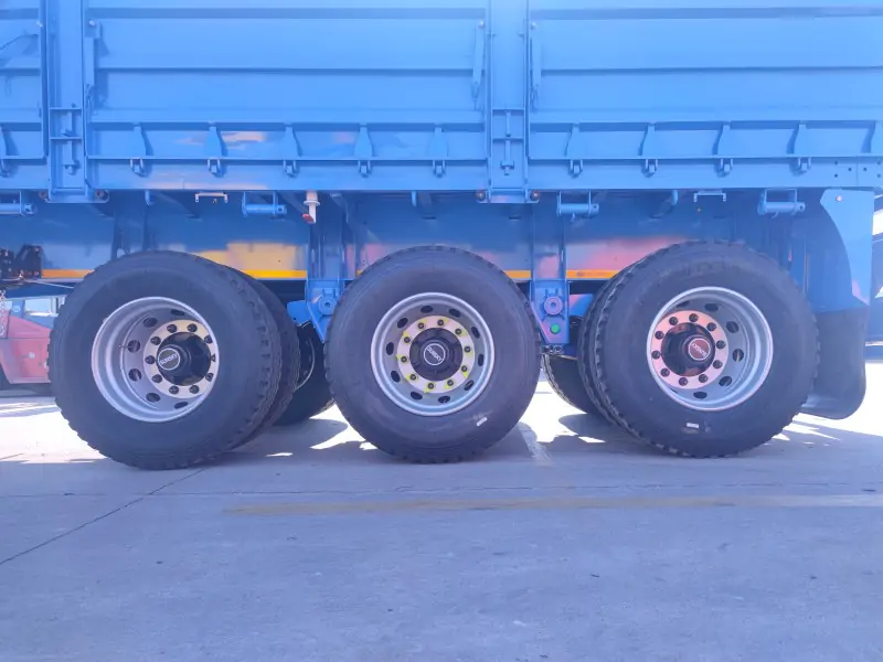 Drop Side Utility Trailer tire and suspension