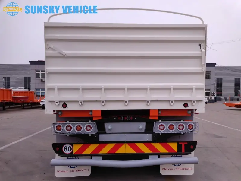 Dropside-Semi-Trailer tail structure