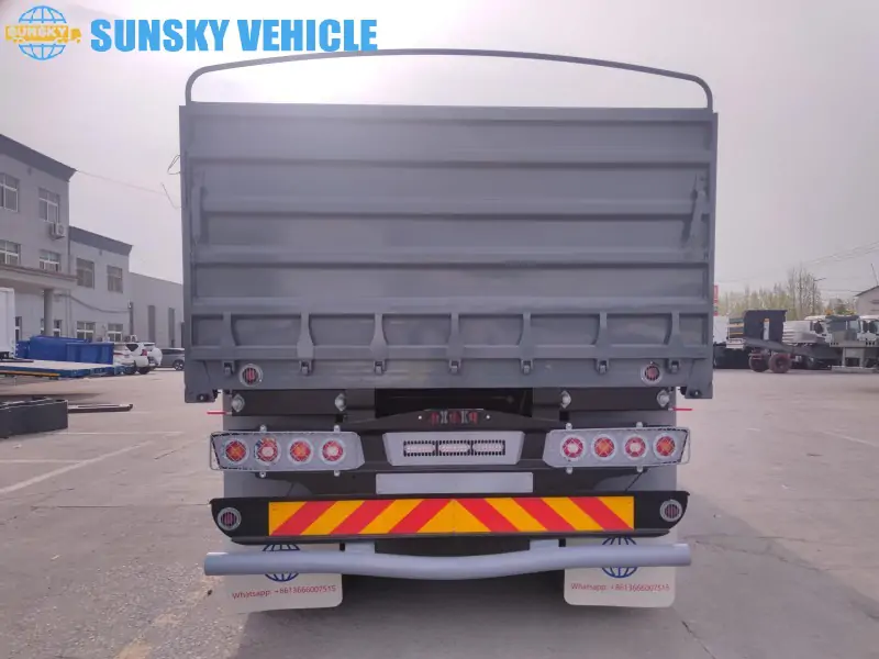 Trailer with Drop Sides tail structure