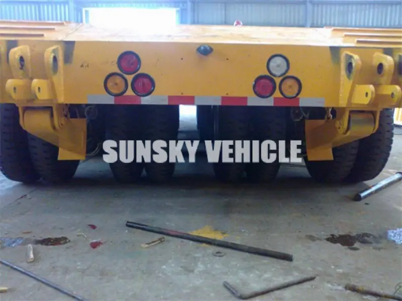 two line four axles low bed trailer